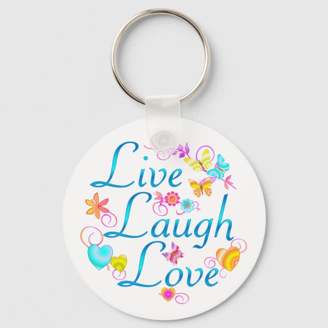 Llavero Live, Laugh, Love (Anverso)