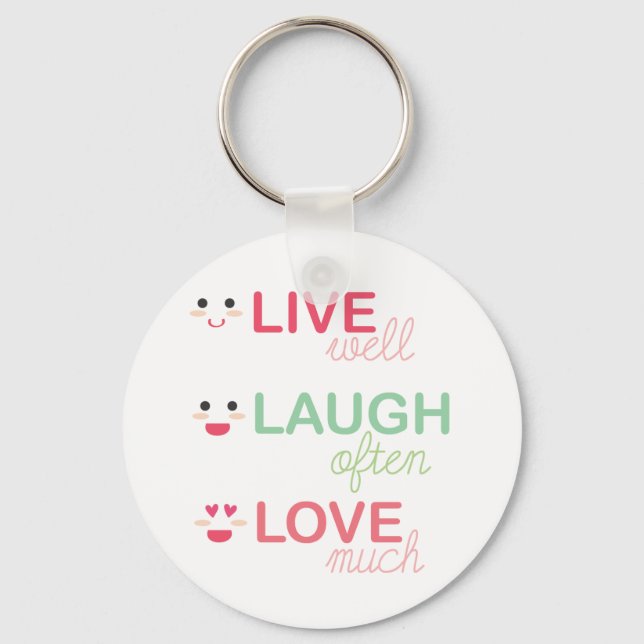 Llavero Live Laugh Love (Anverso)