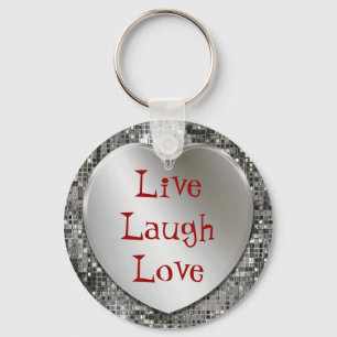 Llavero Live Laugh Love Keychain