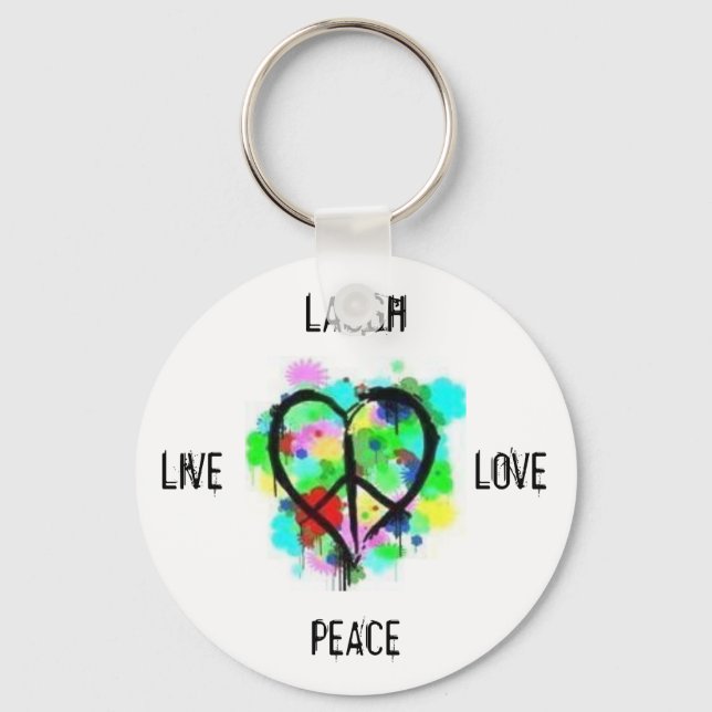 Llavero Live Laugh Love Peace Keychain (Anverso)