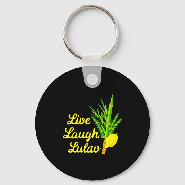 Llavero Live Laugh Lulav Etrog Happy Sukkot Jewish Sukkah  (Anverso)