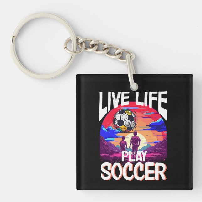 Llavero Live Life Play Soccer, accesorio de aficionado al  (Frente)