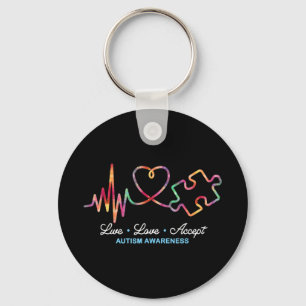Llavero Live Love Accept Autism Awareness Times Dye Autism