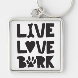 Llavero Live Love Bark Happy Bark Dogs Bark Cita K9 Cita