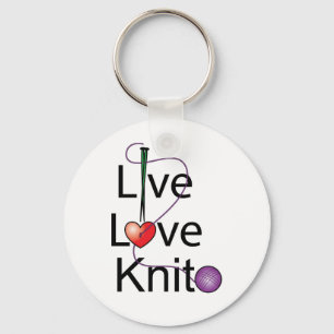 Llavero Live Love Knit