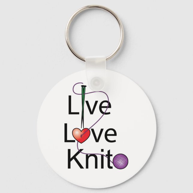 Llavero Live Love Knit (Anverso)