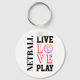 Llavero Live Love Play Slogan Netball