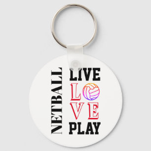Llavero Live Love Play Slogan Netball