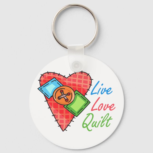 Llavero Live Love Quilt (Anverso)