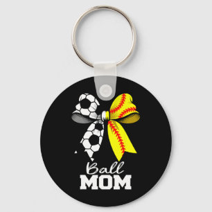 Llavero Ll Mom Fútbol Softll Mom Coquette Lazo Divertido J