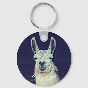 Llavero Llama cara arte animal personalizado