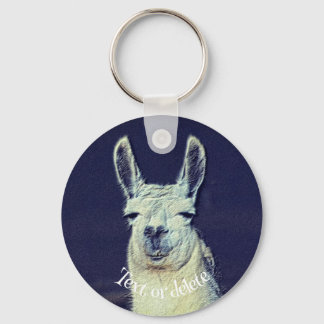 Llavero Llama cara arte animal personalizado
