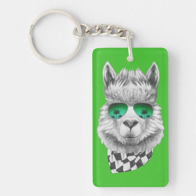 Llavero Llama de California (Frente)