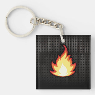 Llavero Llama de fuego; Rugoso