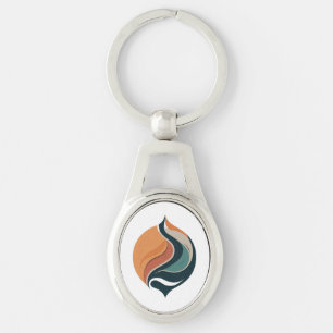 Llavero Llama gráfica Oval