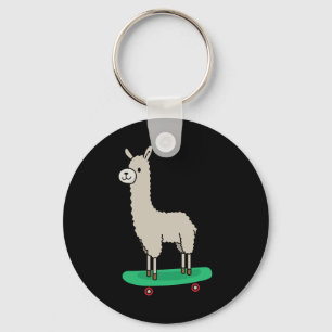 Llavero Llama monopatín divertido skateboarding alpaca Lla