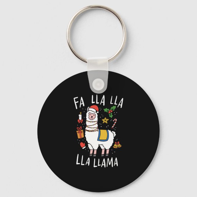 Llavero Llama navidades (Anverso)