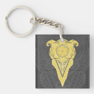Llavero Llama Ornamental Dorada