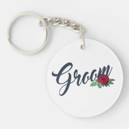 Llavero Llamada de boda floral de aseo simple caligrafía |