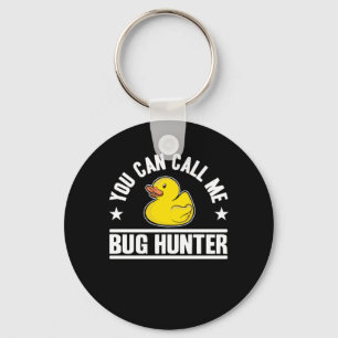 Llavero Llamame a Bug Hunter Funny Rubber Duck Programació