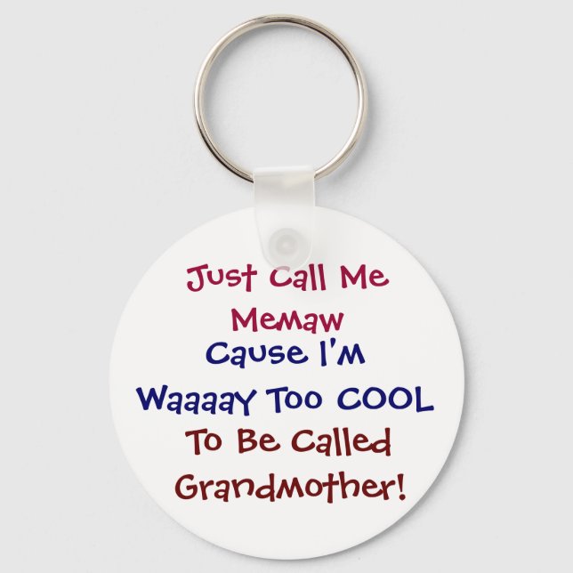 Llavero Llámame Memaw Guay Abuela Keychain (Anverso)