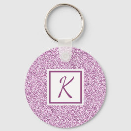 Llavero Llamativo Rosa Monograma Personalizado