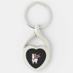 Llavero Llamerry Merry Christmas Llama Santa Claus