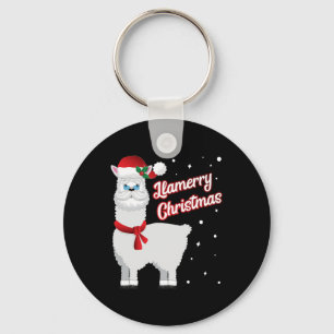 Llavero Llamerry Merry Christmas Llama Santa Claus