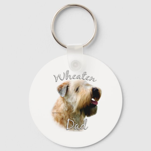 Llavero Llanto suave recubierto Terrier Dad 2 (Anverso)