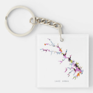 Llavero Llave Anna Silhouette Map Keychain