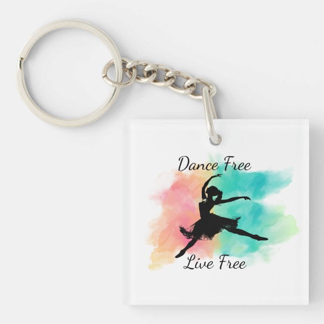 Llavero Llave bailar libre vivir libre danza (Frente)