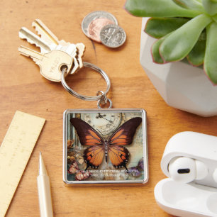 Llavero Llave Cadena Reloj Mariposa Eclesiastés 3:11