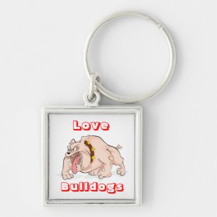 Llavero Llave Cadenita Perro Bulldog Cartoon