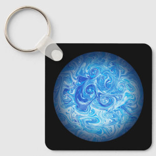 Llavero Llave Colgante de Arte Fluido Calm Tide