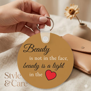 Llavero Llave con eslogan de belleza: Confianza en tu bols