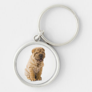 Llavero Llave de amor de cachorro Shar Pei chino