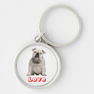 Llavero Llave de cadena con cachorro de Bulldog inglés