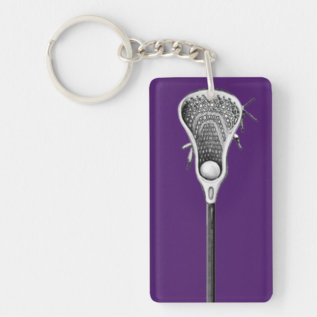 Llavero Llave de cadena de deportes de Lacrosse (Frente)
