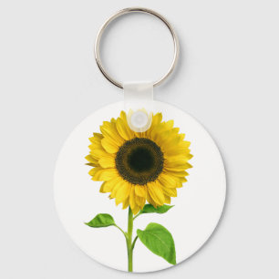 Llavero Llave de flores de girasol amarillo floral