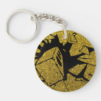 Llavero Llave de ladrillo dorado