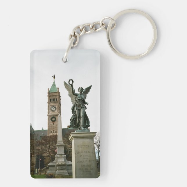 LLAVERO LLAVE DE LLAVE DEL AYUNTAMIENTO DE LOWELL MASSACHU (Atrás)