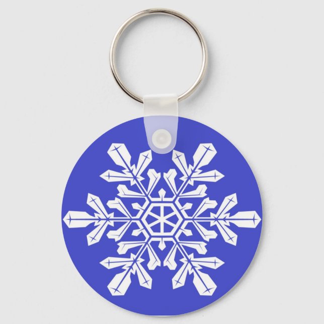 Llavero Llave de nieve azul de cadena clave (Anverso)