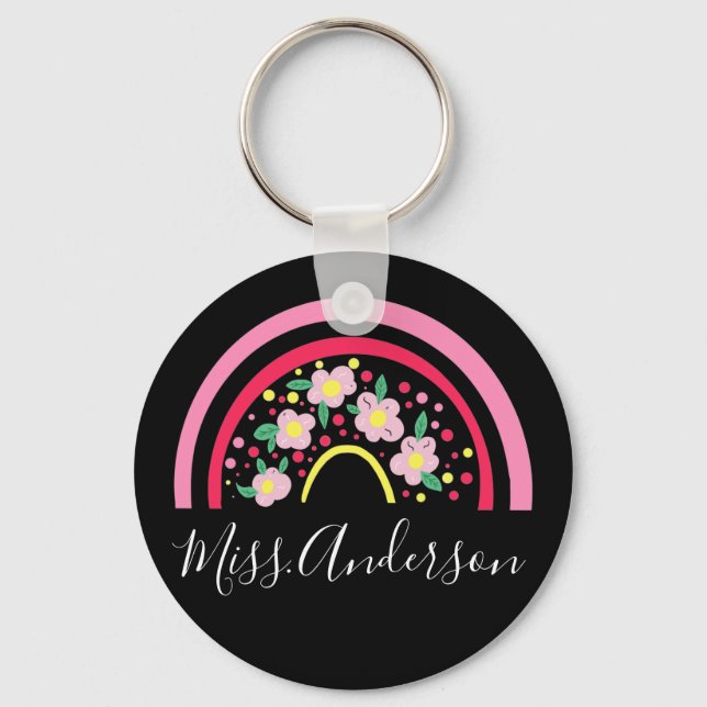 Llavero Llave de regalo personalizada para maestro con arc (Anverso)