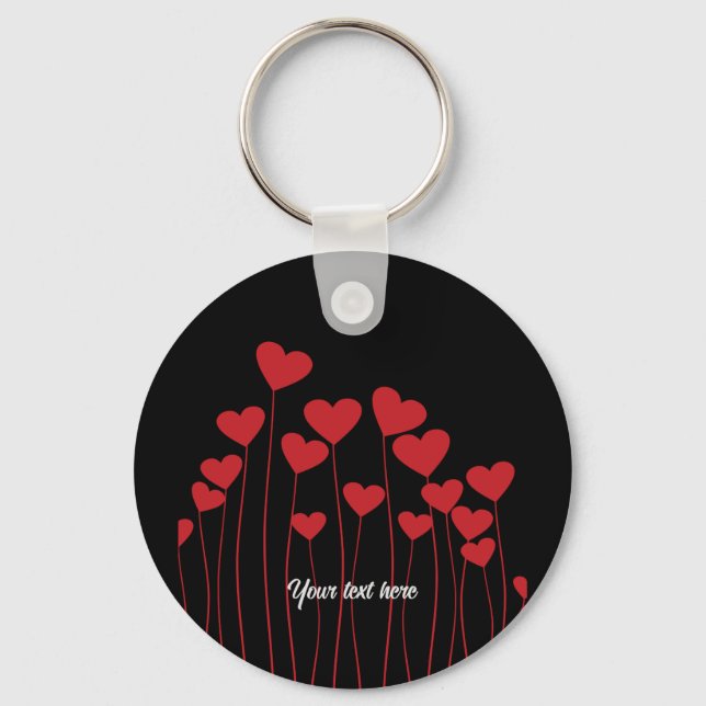 Llavero Llave de San Valentín/amor - personalizar texto (Anverso)