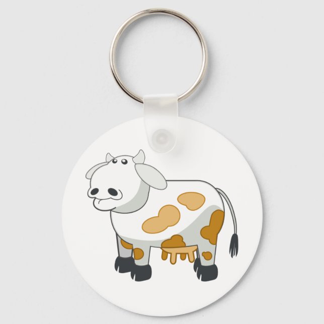 Llavero Llave de Vaca Lechera de Dibujos Animados (Anverso)