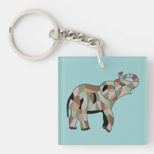 Llavero Llave del elefante afortunado