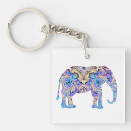 Llavero Llave del elefante Kaleidoscope