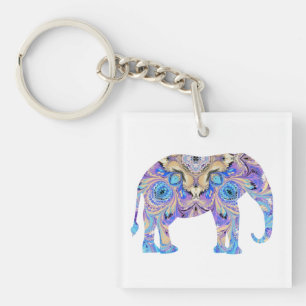 Llavero Llave del elefante Kaleidoscope