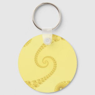Llavero Llave Doble Espiral de Oro Amarillo