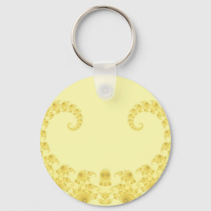 Llavero Llave en forma de corazón de oro amarillo